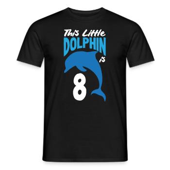 Dieser Kleine Delphin Ist 8 8. Geburtstag - Männer T-Shirt - Schwarz - Vorne - AI Model Male 178 light (178cm)