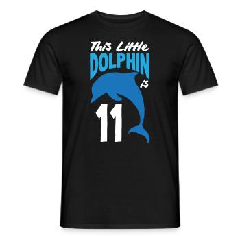 Ce petit dauphin a 11 11 ans - T-shirt homme - noir - Devant - AI Model Male 178 light (178cm)