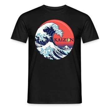 Hiragana Katakana Kaizen-methode Kaizen - Männer T-Shirt - Schwarz - Vorne - AI Model Male 178 light (178cm)