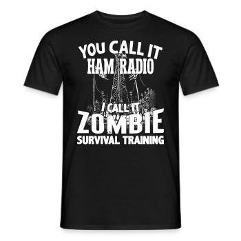 Stolzer Amateurfunk-betreiber - Männer T-Shirt - Schwarz - Vorne - AI Model Male 178 light (178cm)