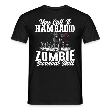 Stolzer Amateurfunk-betreiber - Männer T-Shirt - Schwarz - Vorne - AI Model Male 178 light (178cm)