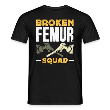 Reconstruction de la jambe Restauration - T-shirt homme - noir - Devant - AI Model Male 178 light (178cm)