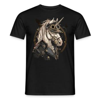 Steam Punk Art Funky Steampunk - Men's T-Shirt - black - Front - AI Model Male 178 light (178cm)