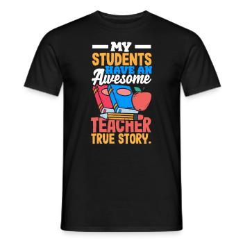 Funny Teacher Teacher Gift - Men's T-Shirt - black - Front - AI Model Male 178 light (178cm)
