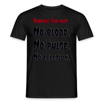 Vampire fan fakt - Men's T-Shirt - black - Front - AI Model Male 178 light (178cm)