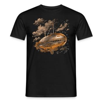 Steam Punk Art Funky Steampunk - Men's T-Shirt - black - Front - AI Model Male 178 light (178cm)