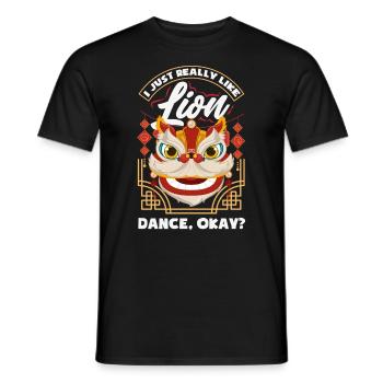 Nouvel An chinois Lune Lion Danse - T-shirt homme - noir - Devant - AI Model Male 178 light (178cm)