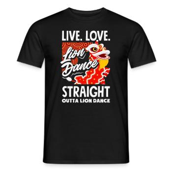 Nouvel An chinois Lune Lion Danse - T-shirt homme - noir - Devant - AI Model Male 178 light (178cm)