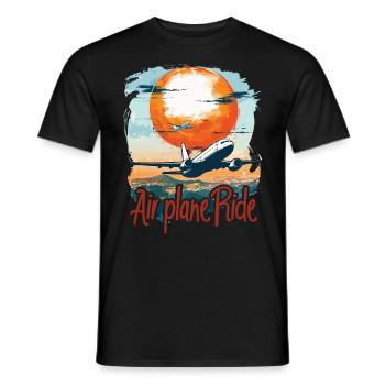 Meine Erste Flugreise Erstes Mal Fliegen - Männer T-Shirt - Schwarz - Vorne - AI Model Male 178 light (178cm)