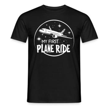 Meine Erste Flugreise Erstes Mal Fliegen - Männer T-Shirt - Schwarz - Vorne - AI Model Male 178 light (178cm)