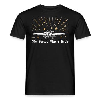 Meine Erste Flugreise Erstes Mal Fliegen - Männer T-Shirt - Schwarz - Vorne - AI Model Male 178 light (178cm)