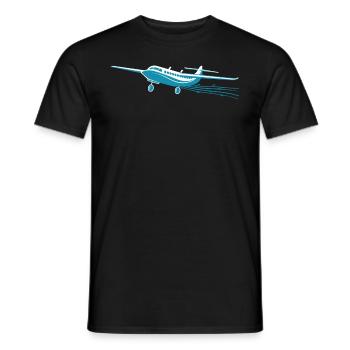 Meine Erste Flugreise Erstes Mal Fliegen - Männer T-Shirt - Schwarz - Vorne - AI Model Male 178 light (178cm)