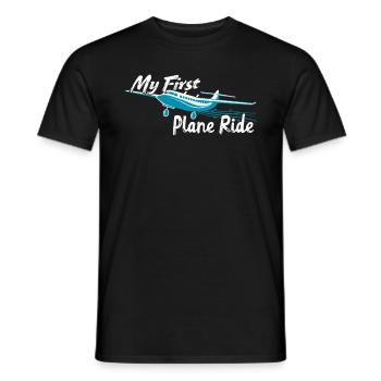 Meine Erste Flugreise Erstes Mal Fliegen - Männer T-Shirt - Schwarz - Vorne - AI Model Male 178 light (178cm)