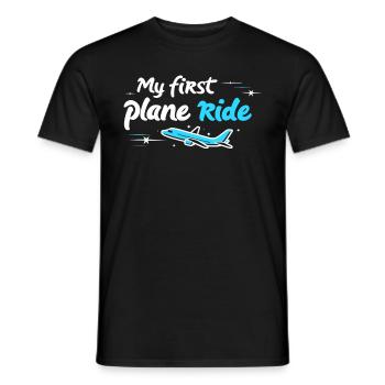 My First Flight First Time Flying - Men's T-Shirt - black - Front - AI Model Male 178 light (178cm)