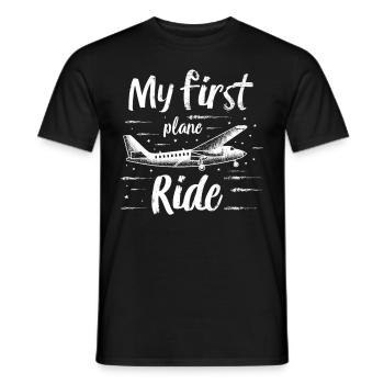 Meine Erste Flugreise Erstes Mal Fliegen - Männer T-Shirt - Schwarz - Vorne - AI Model Male 178 light (178cm)