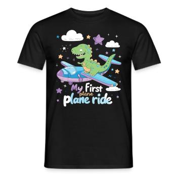 My First Flight First Time Flying - Men's T-Shirt - black - Front - AI Model Male 178 light (178cm)