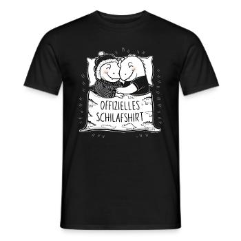 Chemise de nuit officielle Sweet Dino Couple - T-shirt homme - noir - Devant - AI Model Male 178 light (178cm)