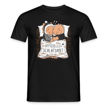 Chemise de nuit officielle Sweet Dino Couple - T-shirt homme - noir - Devant - AI Model Male 178 light (178cm)