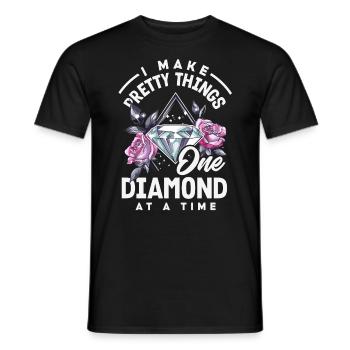 Accessories for Diamond Art Diamond Painter - Men's T-Shirt - black - Front - AI Model Male 178 light (178cm)