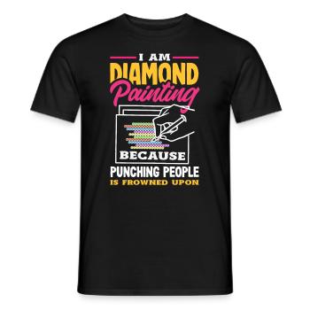 Accessories for Diamond Art Diamond Painter - Men's T-Shirt - black - Front - AI Model Male 178 light (178cm)