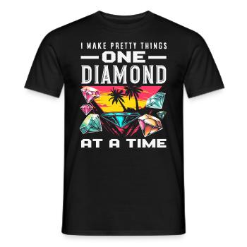 Accessories for Diamond Art Diamond Painter - Men's T-Shirt - black - Front - AI Model Male 178 light (178cm)