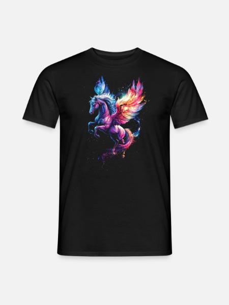 Pegasus - Männer T-Shirt - Schwarz