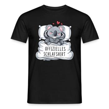 Official Sweet Koala Sleep Shirt - Men's T-Shirt - black - Front - AI Model Male 178 light (178cm)