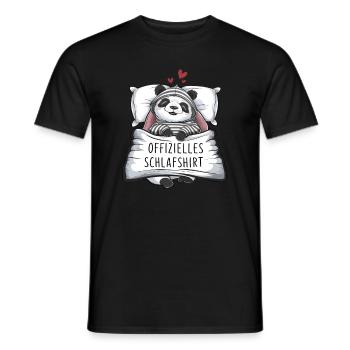 Chemise de nuit officielle Cute Panda - T-shirt homme - noir - Devant - AI Model Male 178 light (178cm)