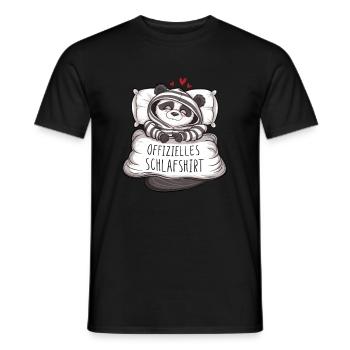 Chemise de nuit officielle Cute Panda - T-shirt homme - noir - Devant - AI Model Male 178 light (178cm)