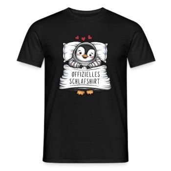Official Sweet Penguin Sleep Shirt - Men's T-Shirt - black - Front - AI Model Male 178 light (178cm)