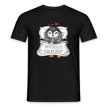 Official Sweet Penguin Sleep Shirt - Men's T-Shirt - black - Front - AI Model Male 178 light (178cm)