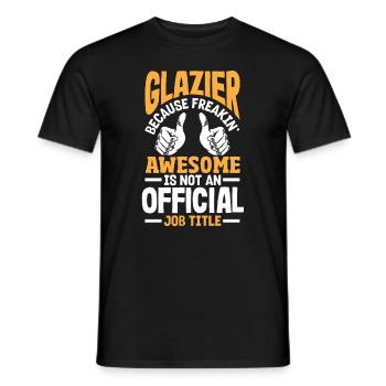 Glaser Geschenk - Männer T-Shirt - Schwarz - Vorne - AI Model Male 178 light (178cm)