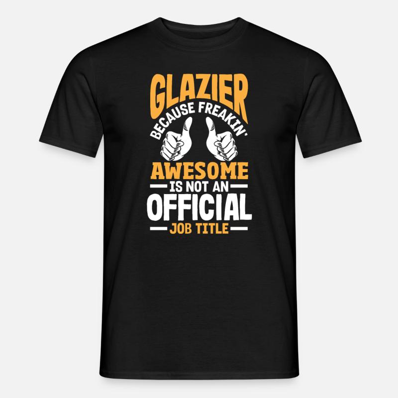 Glaser Geschenk - Männer T-Shirt - Schwarz
