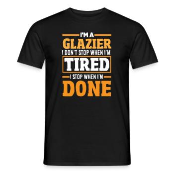 Glaser Geschenk - Männer T-Shirt - Schwarz - Vorne - AI Model Male 178 light (178cm)