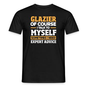 Glaser Geschenk - Männer T-Shirt - Schwarz - Vorne - AI Model Male 178 light (178cm)