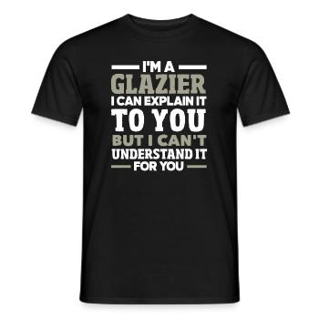 Glaser Geschenk - Männer T-Shirt - Schwarz - Vorne - AI Model Male 178 light (178cm)
