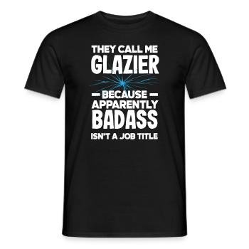 Glaser Geschenk - Männer T-Shirt - Schwarz - Vorne - AI Model Male 178 light (178cm)
