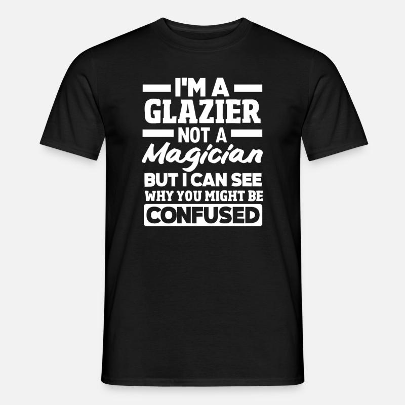 Glaser Geschenk - Männer T-Shirt - Schwarz