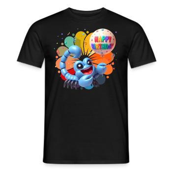 Joyeux anniversaire Scorpion - Scorpion de dessin - T-shirt homme - noir - Devant - AI Model Male 178 light (178cm)