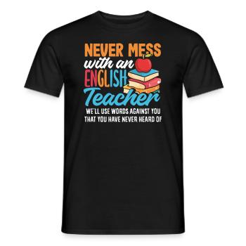 Lustiges Lehrer Lehrerinnen Geschenk - Männer T-Shirt - Schwarz - Vorne - AI Model Male 178 light (178cm)