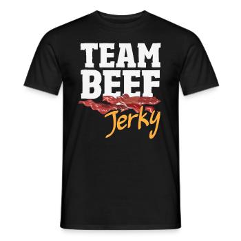 Beef Jerky Dealer Beef Jerky Costume - Men's T-Shirt - black - Front - AI Model Male 178 light (178cm)
