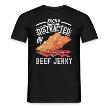 Beef Jerky Dealer Beef Jerky Costume - Men's T-Shirt - black - Front - AI Model Male 178 light (178cm)