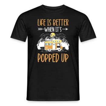 Motorhome accessories Pop-up camper - Men's T-Shirt - black - Front - AI Model Male 178 light (178cm)