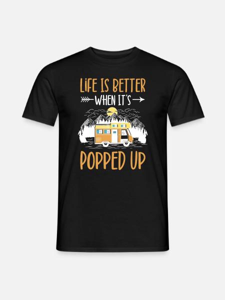 Wohnmobilzubehör Pop-up-camper - Männer T-Shirt - Schwarz