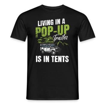 Motorhome accessories Pop-up camper - Men's T-Shirt - black - Front - AI Model Male 178 light (178cm)