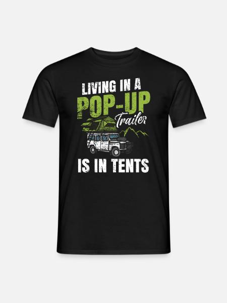 Wohnmobilzubehör Pop-up-camper - Männer T-Shirt - Schwarz