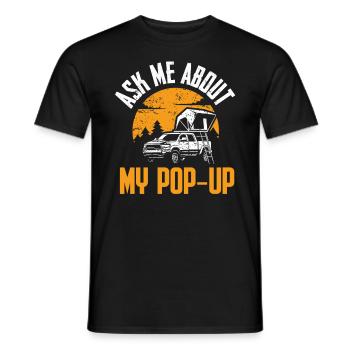 Motorhome accessories Pop-up camper - Men's T-Shirt - black - Front - AI Model Male 178 light (178cm)
