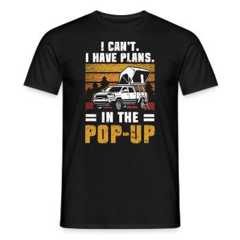 Motorhome accessories Pop-up camper - Men's T-Shirt - black - Front - AI Model Male 178 light (178cm)