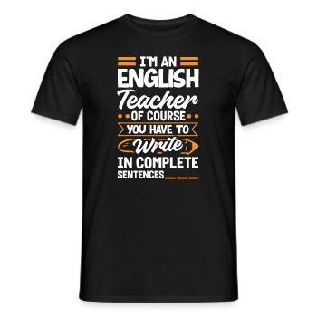 Funny Teacher Teacher Gift - Men's T-Shirt - black - Front - AI Model Male 178 light (178cm)