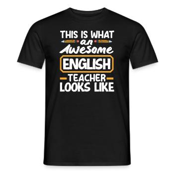 Funny Teacher Teacher Gift - Men's T-Shirt - black - Front - AI Model Male 178 light (178cm)